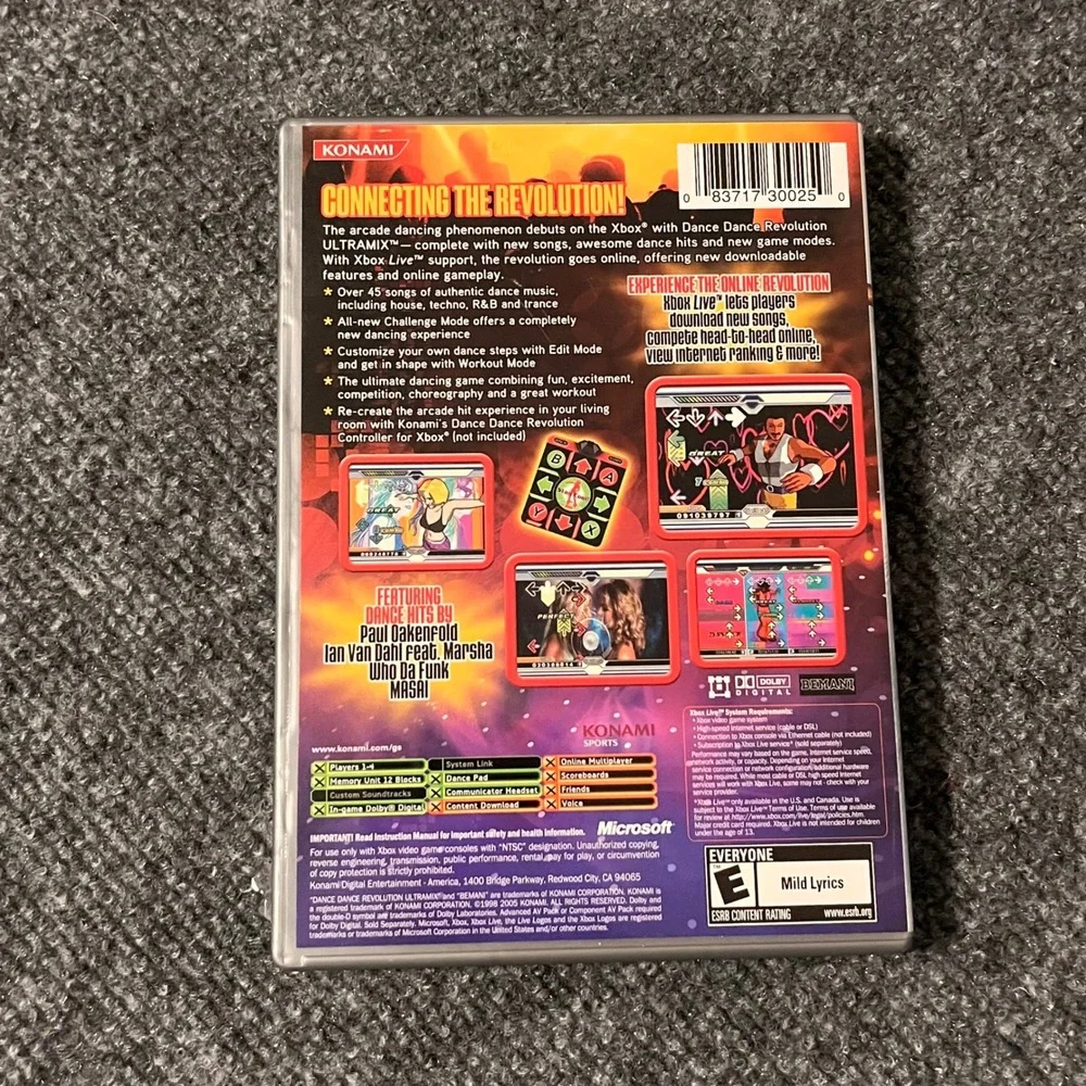 Dance Dance Revolution Ultramix Xbox Platinum Family Hits Konami CIB Complete